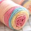 Rainbow Color Crochet Knitting DIY Milk Cotton Warm Wool Yarn  Sofa Cushion