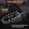 StarknightMT CNC Wide Fat Footpegs 360° Roating MX Foot Pegs Chopper Bobber Style Compatible With Dyna Fatboy Sportster Iron 883 (Black)