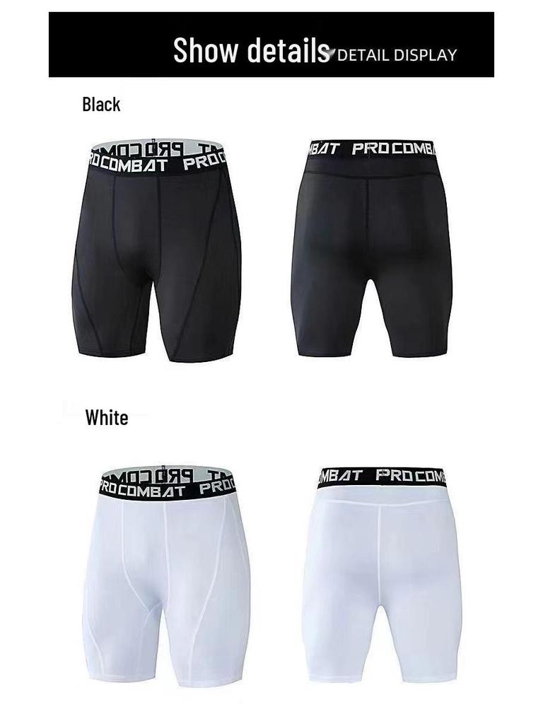 Cross-border Quick-Drying Elastic Fitness Shorts for Sports: Football, Basketball, Running