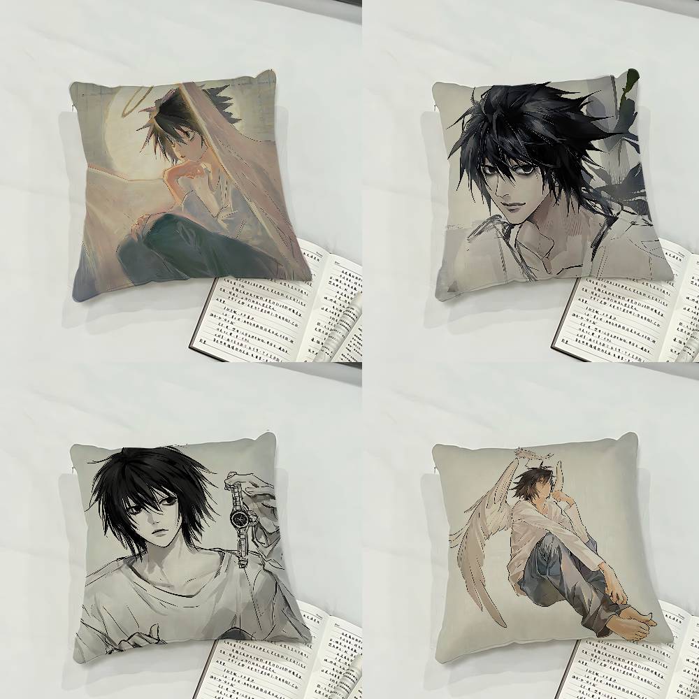 Deaths Notes Case Plush Fabric Soft Pillowcase Double Sided Print Cushion Cover Household Gifts