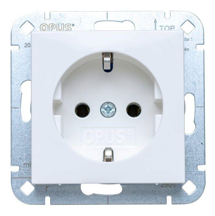 Prise de contact de protection premium - OPUS - 512.200.37 - 16 A 250 V - à encastrer - bornes enfichables
