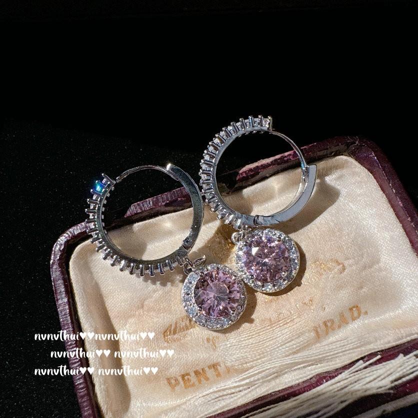 Серьги-гвоздики Papalacha Flower Gemstone, Золото дочери богатой семьи, Покрытие 18-каратным золотом, Цветочная пластина, Цветной Циркон-сокровище, Серьги-капли воды