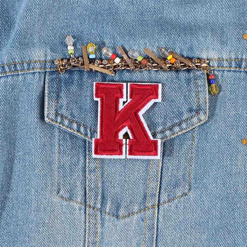 on 3D Crafts English Alphabet Sewing Fabric for T-Shirt or Coat Apparel A-Z Patches Applique Letter Patches Clothes Embroidery