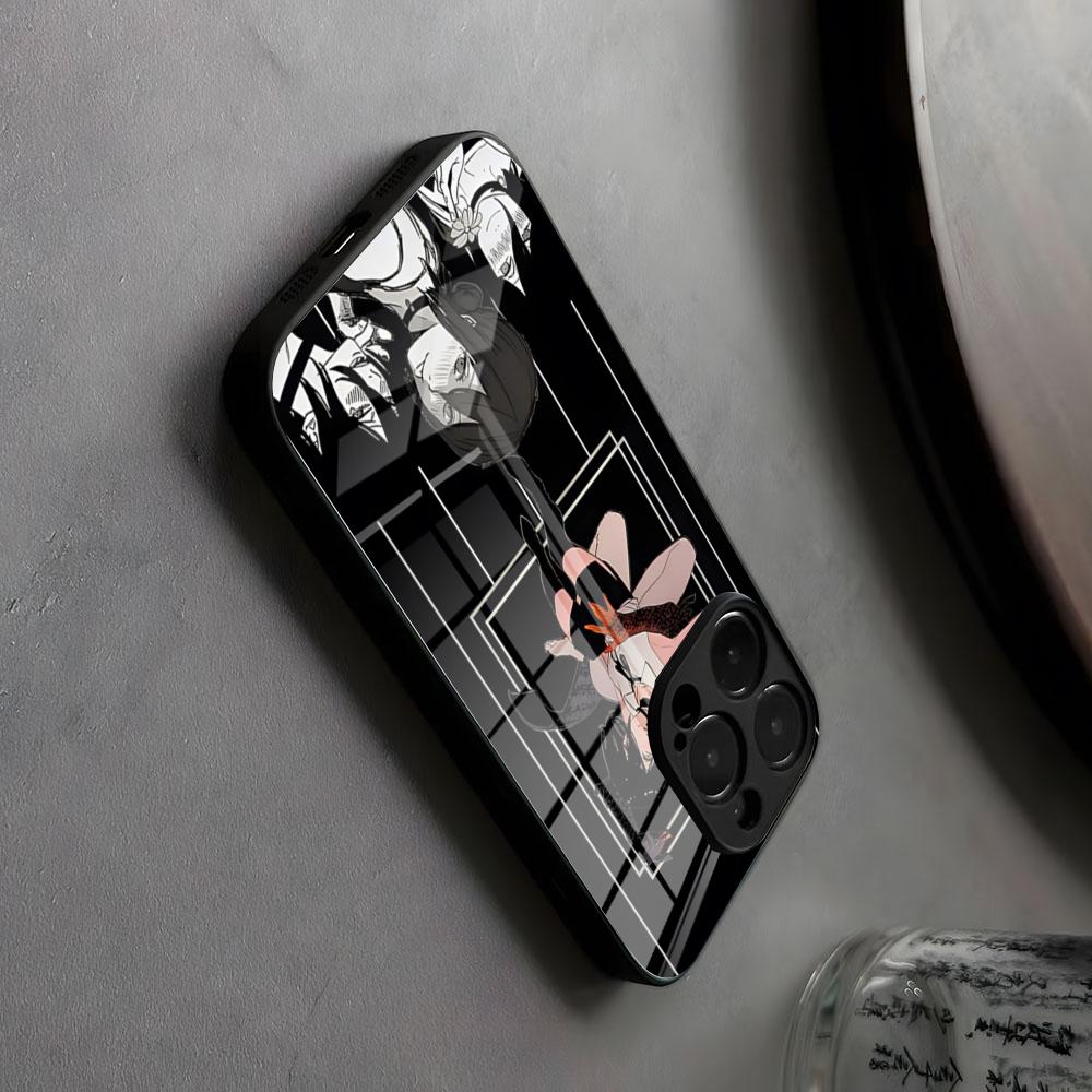 Reze Beauty Японское Аниме Чехол для Телефона Стекло Для IPhone17 Air 16 15 17 14 Pro Max 13 12 Простой Стиль 11 X XS XR Plus Для Samsung S 2
