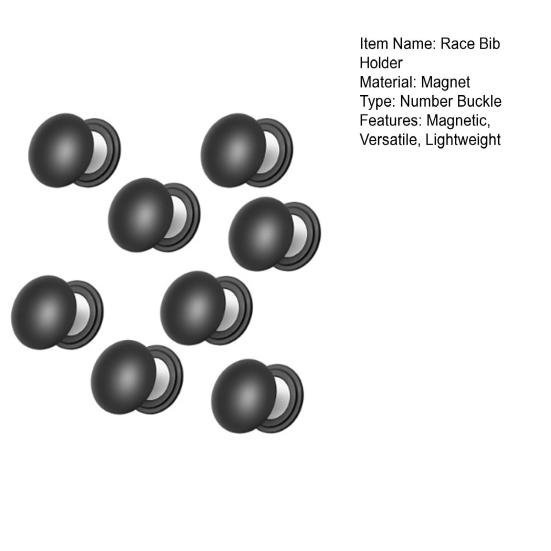 8 шт. магнитных держателей для стартовых номеров, держателей для стартовых номеров, зажимов для фиксации беговых номеров