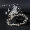 Luxury Pearl Flower Headdress Elegant Beaded Hair Accessories Bridal Headdress  Western Wedding