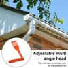 Roof Rake Cleaning Tool Adjustable Multi-angle Head Mini Rake Gutters Leaves Debris Efficient Gutter Roof Cleaner