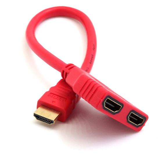 1080P HDMI-совместимый порт Male to 2 Female 1 In 2 Out Разветвитель Кабель Адаптер Конвертер