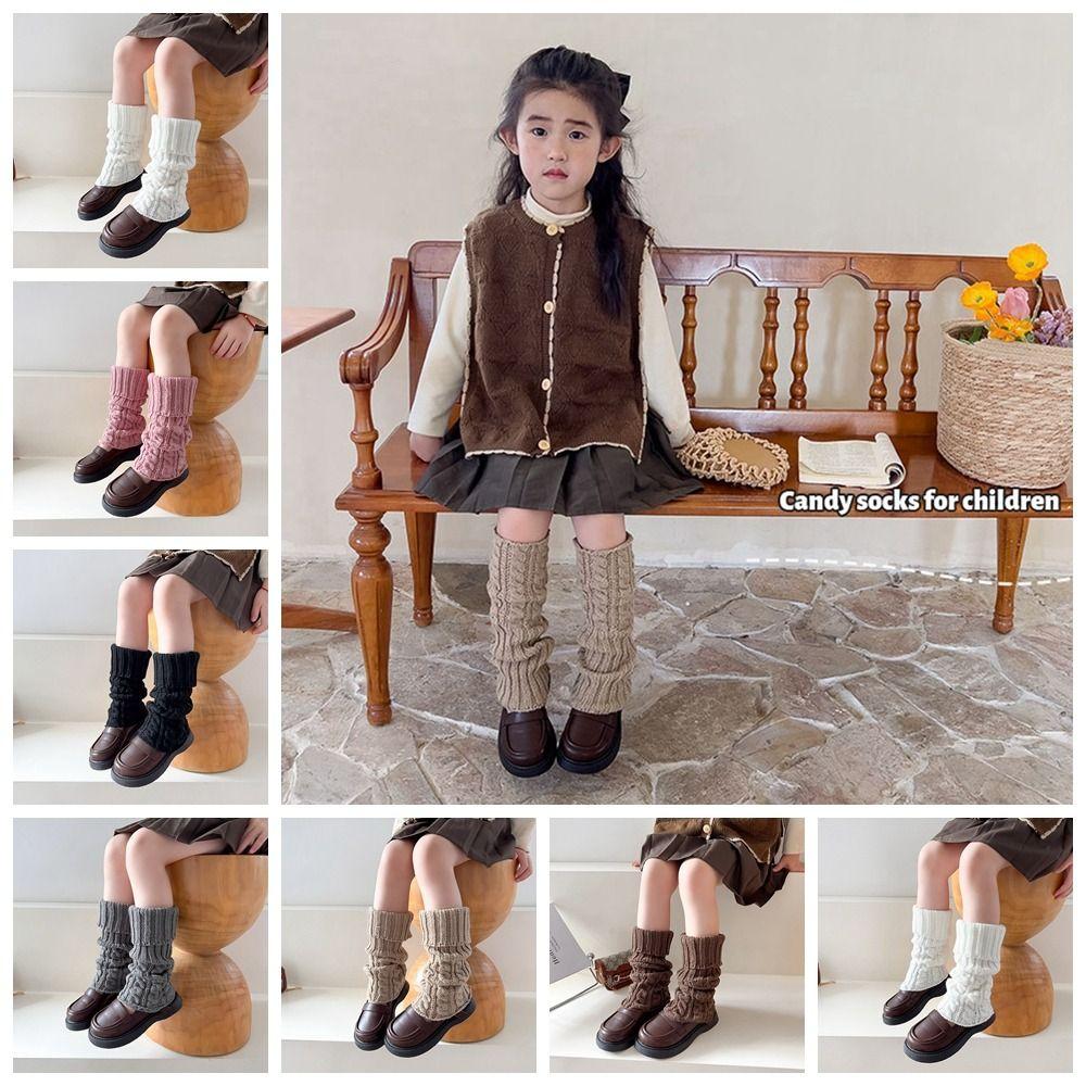 JK Knitted Leg Cover Harajuku Leg Socks Sweet Children's Twist Leg Warmers Girls