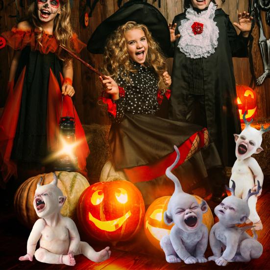 Ornament Halloween Decor Prop Carnival Halloween Theme Horror Party Resin Statue Devil Decoration