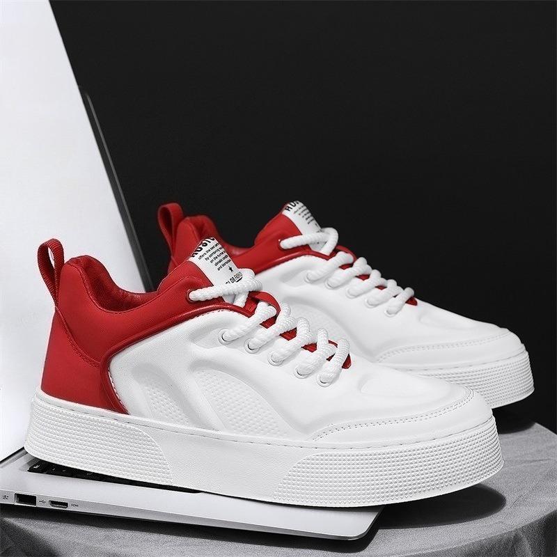 Мужская спортивная обувь Белые кожаные кроссовки Мужские летние повседневные вулканизированные туфли Мужские кроссовки Черные кеды на плоской подошве