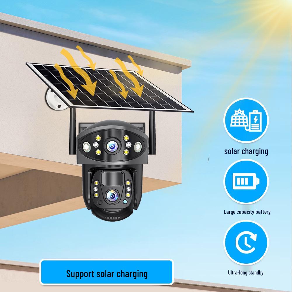 V380 Solar HD Night Vision Waterproof Smart Camera with Two-Way Audio