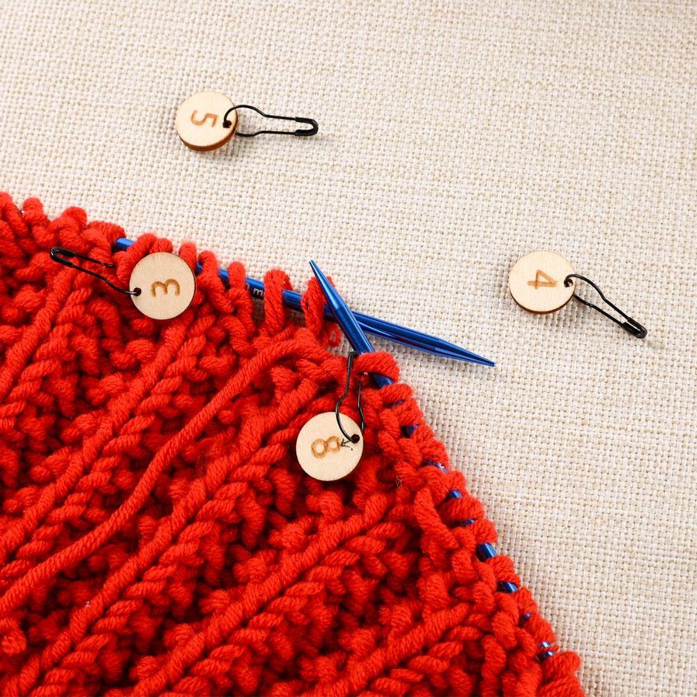 Деревянная вязальная линейка-калибр, подвески, маркеры для вязания спицами и крючком, вязальные инструменты и аксессуары