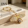 Fashion Purse Decoration Rhinestone Bee Keychain for Women, Bing Alloy Car Decorative Backpack Accessory Key Ring, Accessories Handbags Backpacks