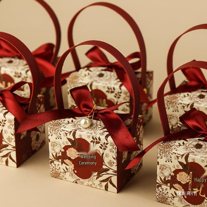 2025 Элегантная китайская подарочная коробочка для конфет на свадьбу