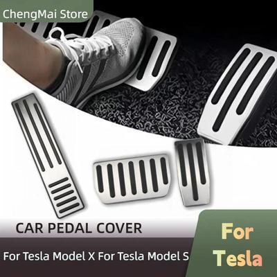 Накладки на педали для Tesla Model X Для Tesla Model S Внутренние аксессуары Алюминиевый сплав Педали газа, тормоза и отдыха