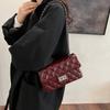 Сумка Xiaoxiangfeng Rhombus Small Square Bag 2024 года, новая премиальная текстурированная простая сумка-цепочка через подмышку, сумка на одно плечо через плечо