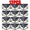 12 Pack Outdoor Solar Lights 100LED Wall Lamp with Motion Sensor 270° Wide Angle Security Lighting for Backyard Garden Patio