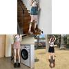 Denim Skirt A Line High Waist Slim Fit With Vintage Wash For Casual Wear