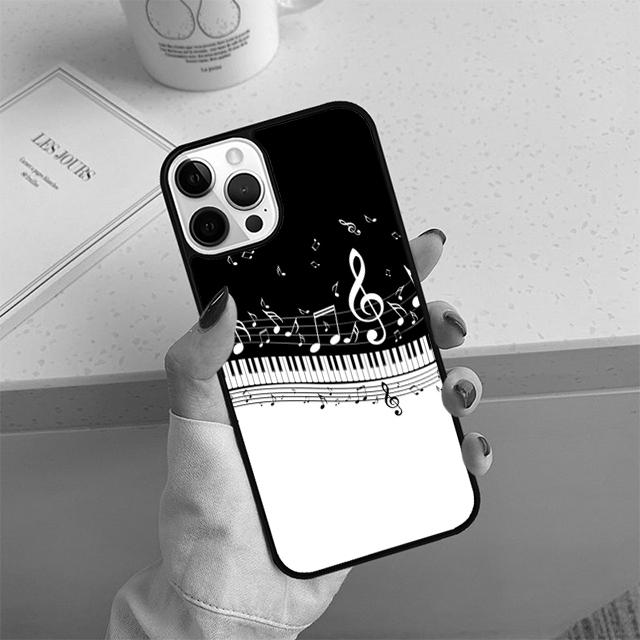 Клавиши пианино Винтажные ноты Чехол для телефона Для iPhone 17 Air 14 15 16 13 12 Чехол Для Apple Pro Max 6S Plus