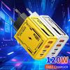120 Вт 4 порта сверхбыстрой зарядки PD Type C QC3.0 для iPhone 16 15 14 13 12 11 Huawei Samsung Xiaomi US/EU Plug зарядное устройство