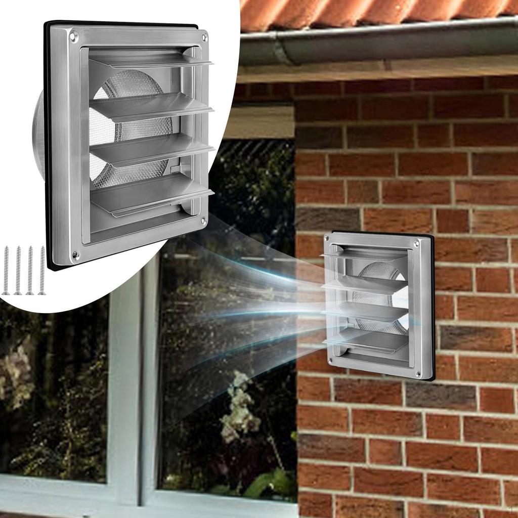 Крышка вентиляционного отверстия сушилки из нержавеющей стали с защитной сеткой и жалюзи, нержавеющая, для воздуха 4 дюйма для