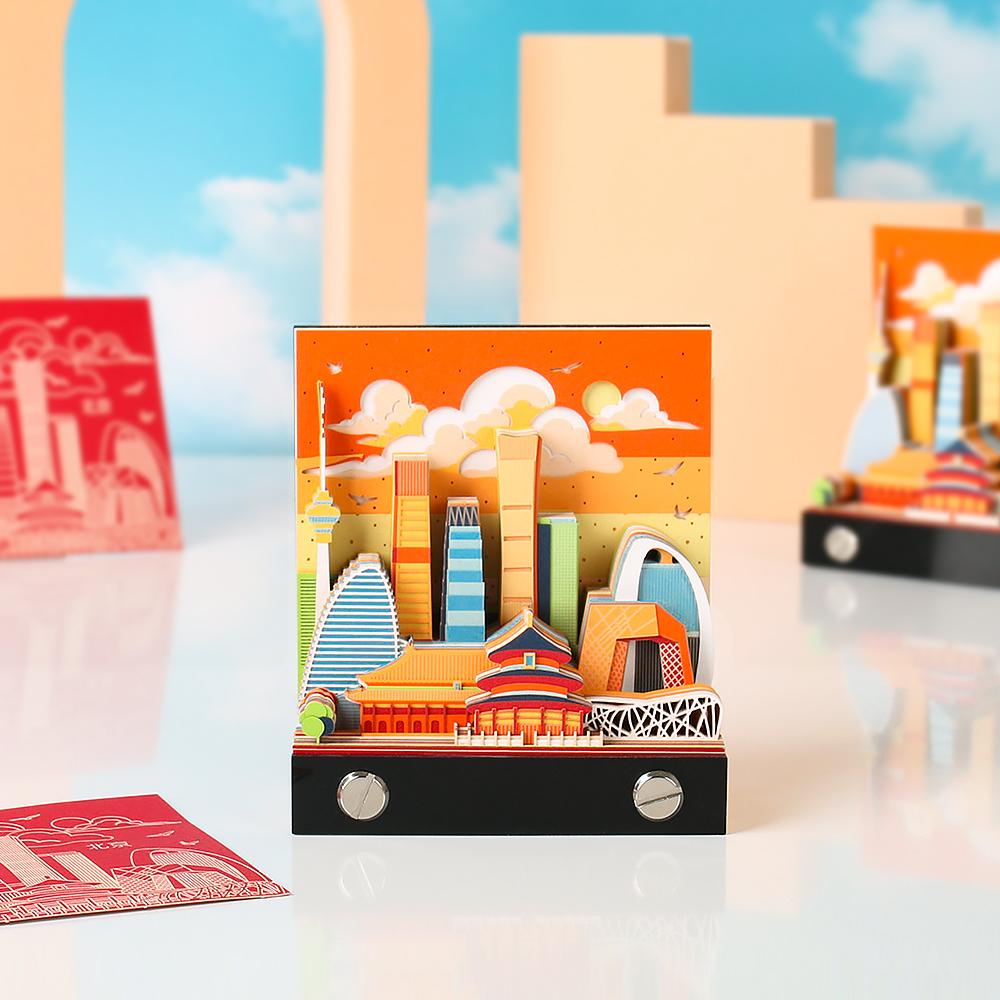 Factory  Custom 3D Memo Pads City Landmark Building Sticky Notes Tear Off Notepad Luxury Customize Gift Items