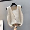 Женский вязаный жилет, жилет, верхняя одежда, свитер, пальто, кардиган, модный стиль, весенне-осенняя верхняя одежда, женский шерстяной жилет