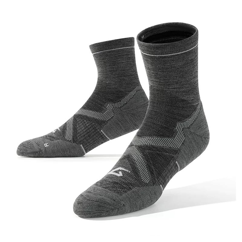 Muscle-Activating Merino Wool Sports Socks, Professional Outdoor Hiking Socks for Men and Women, Thin Mid-Calf Socks, Running Socks