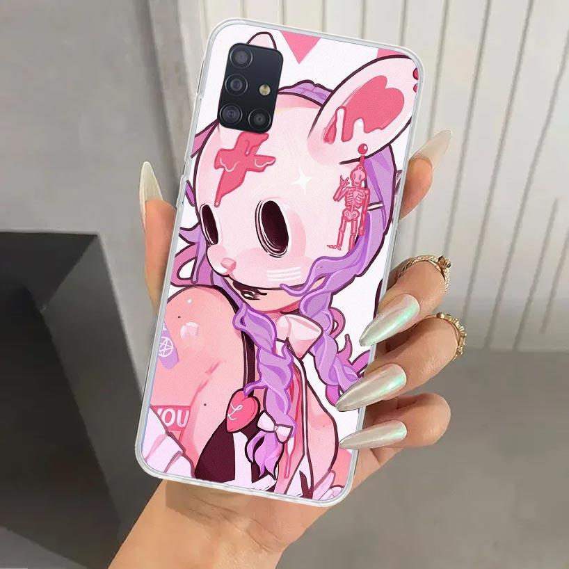 Милый Аниме Девушка INS Чехол для Телефона для Samsung Galaxy A52 A32 A22 A12 A02S A50S A30S A10S Note 20 Ultra 10 Plus S10 A31 A20 A71 A72