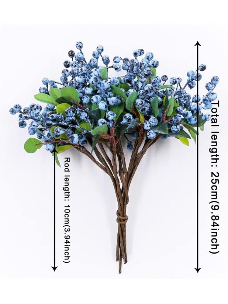 6 шт. пластиковые искусственные ягоды черники искусственные цветы черники для дома, свадьбы, офиса, вечеринки, декор