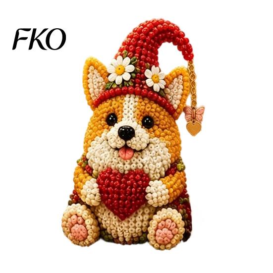 Gnome Bead Ornament DIY Kit, 3D Beaded Garden Craft Set, Make Cute Kit Figurine, Fun Art for Beginners, Unique Handmade Gift