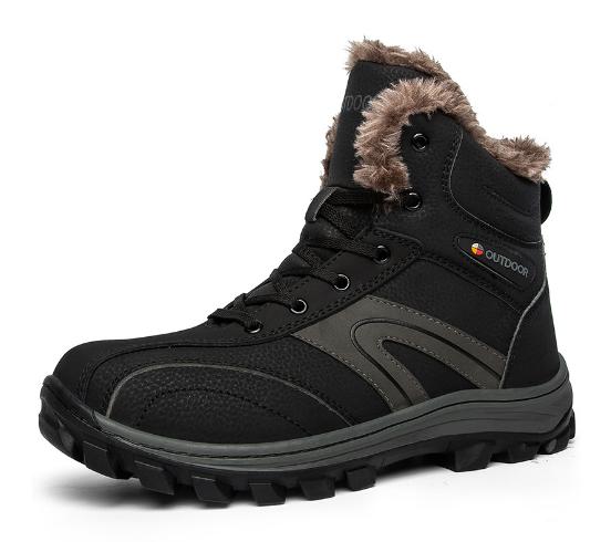 Мужские хлопковые ботинки большого размера 48, зимние теплые походные ботинки для активного отдыха, теплые мужские ботинки D409