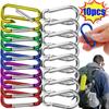 Mini Carabiner Keychain Stainless Steel D-ring Buckle Spring Snap Clip Hooks Key Ring Carabiner for Keys Outdoor Camping Tools
