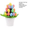 Easter Egg Ornament Easter Egg Bonsai Tree Low Maintenance Artificial Eggs Plants Desktop Easter Decoration Multicolor Potted Easter Ornament