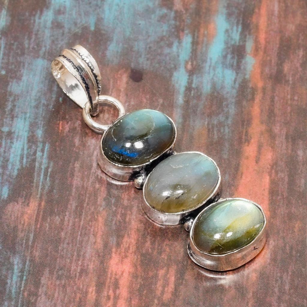 Labradorite Handmade 925 Sterling Silver Jewelry Pendant For Memorial Day
