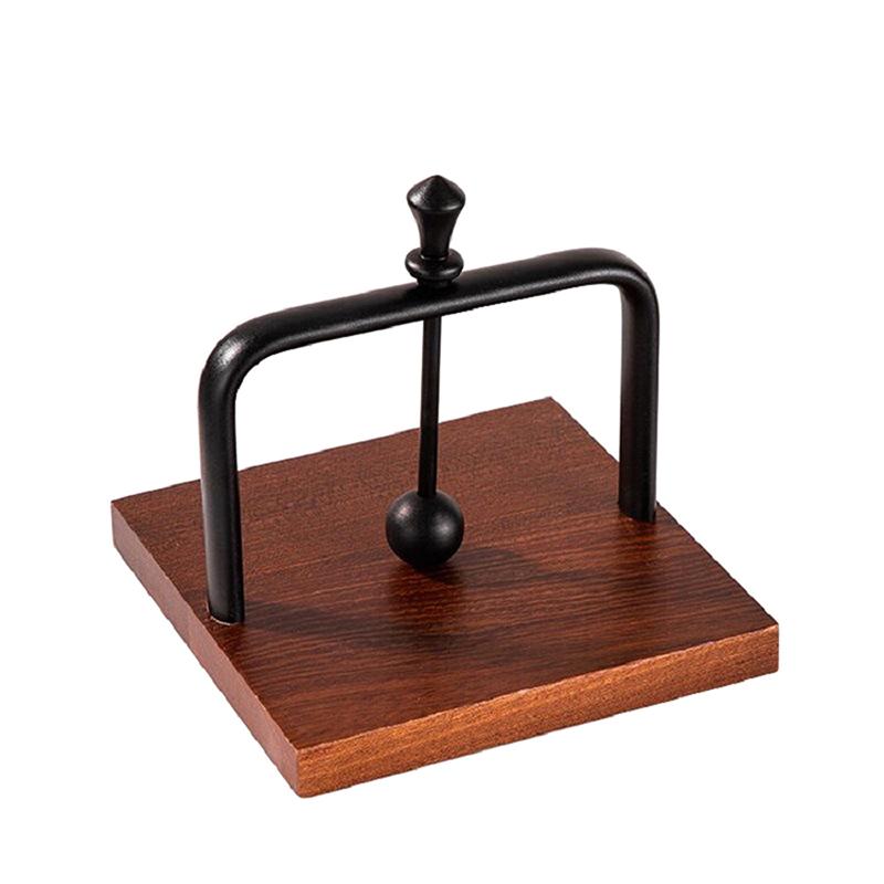 Napkin Holder Wood Table Napkin Holder With Weighted Metal Arm Modern Cocktail Napkin Holder For Home Kitchen Office Restaurant