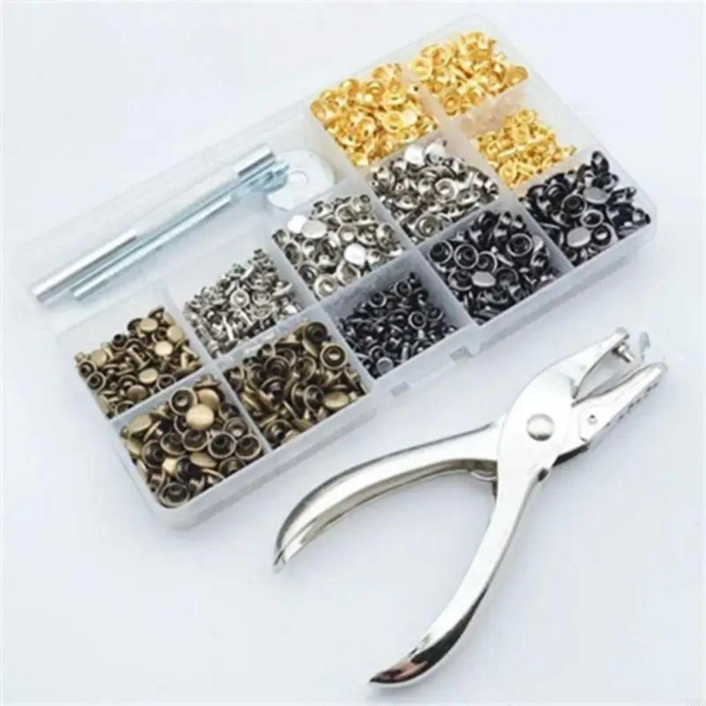 Tubular Rivets Snap Fastener Leather Rivets 4 Color Screw Button Rivets Leather Craft