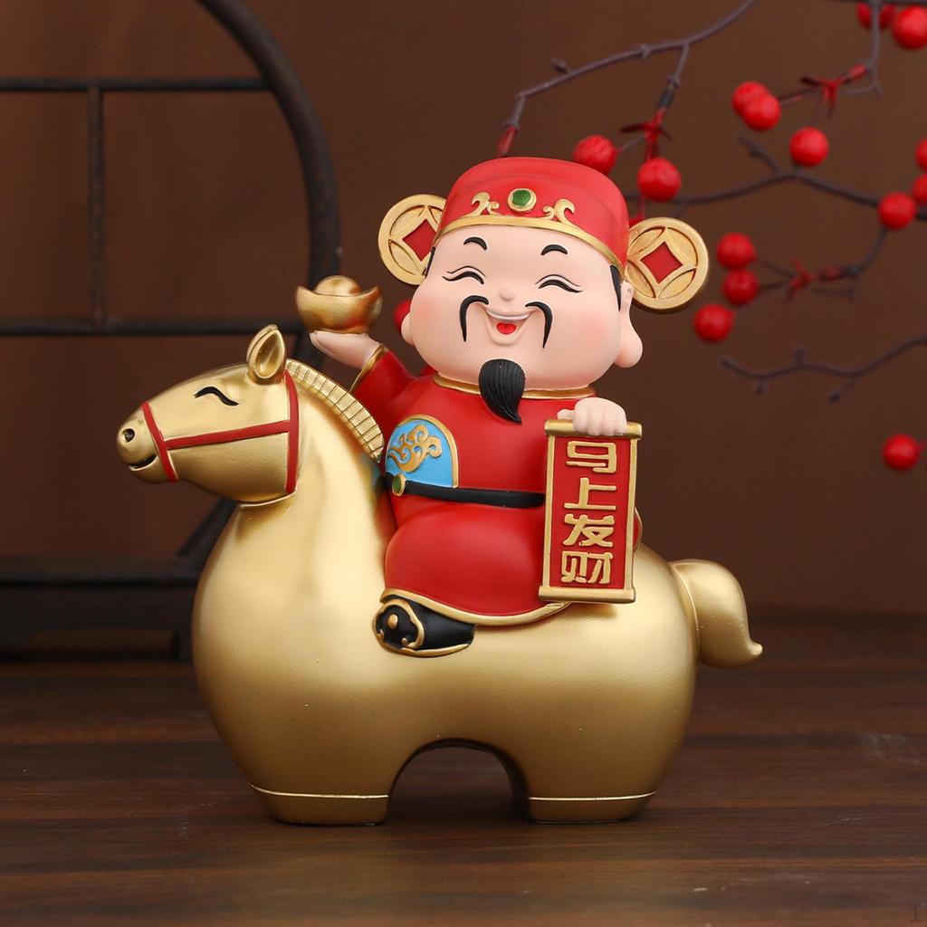 Статуэтка Китайская скульптура Фэн-шуй Настольное украшение Полимерная фигурка для офисного стола Центральные элементы