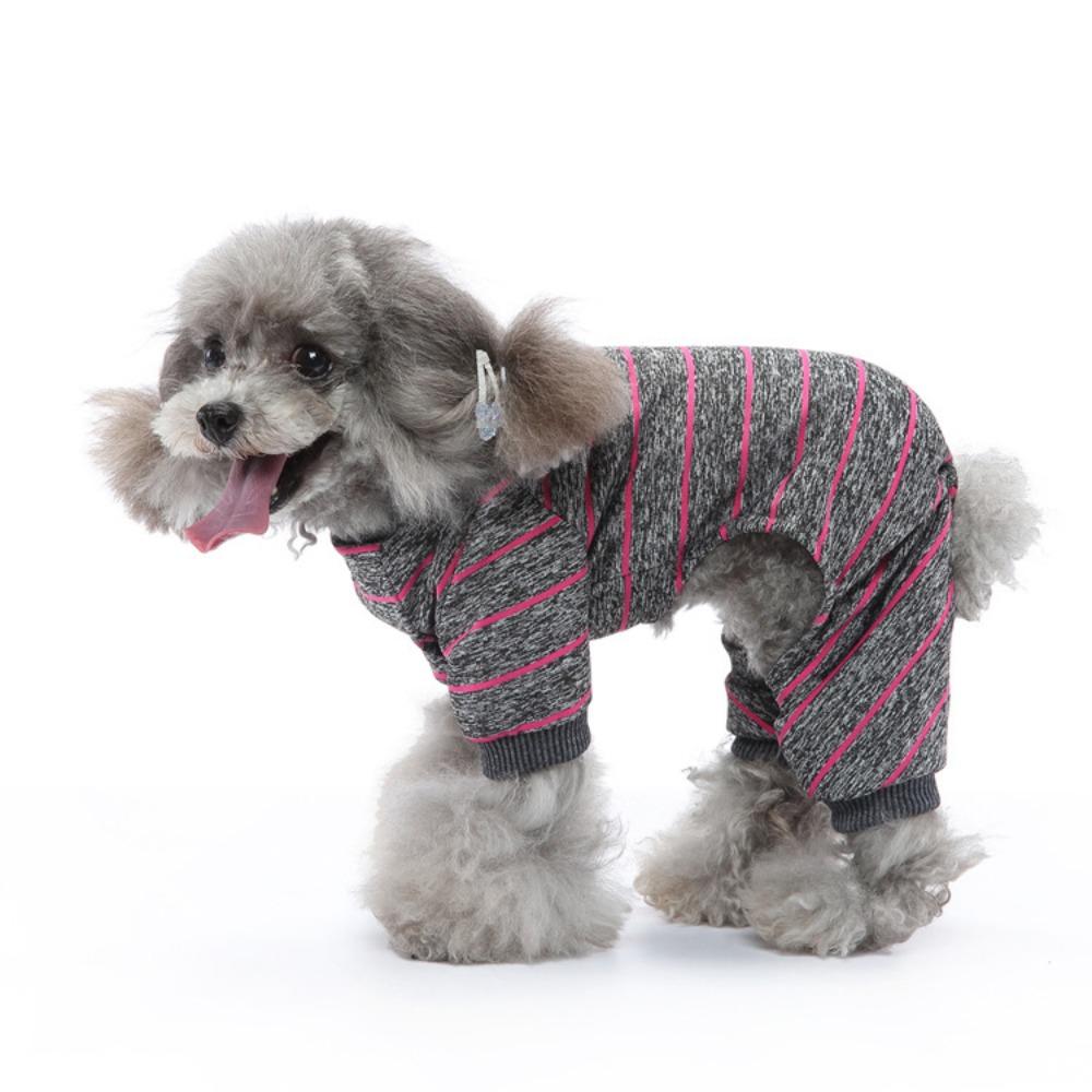 Dog Summer Thin Striped Breathable Dog Summer Thin Polyester Elastic Four-legged Pet Summer Clothes