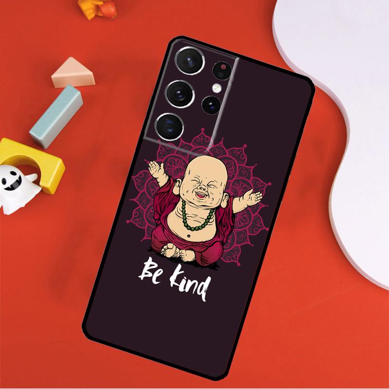Be Happy Little Buddha Phone Case For Samsung Galaxy S25 Ultra S24 Ultra S9 S10 S20 S21 S22 S23 Plus S24 FE Cover