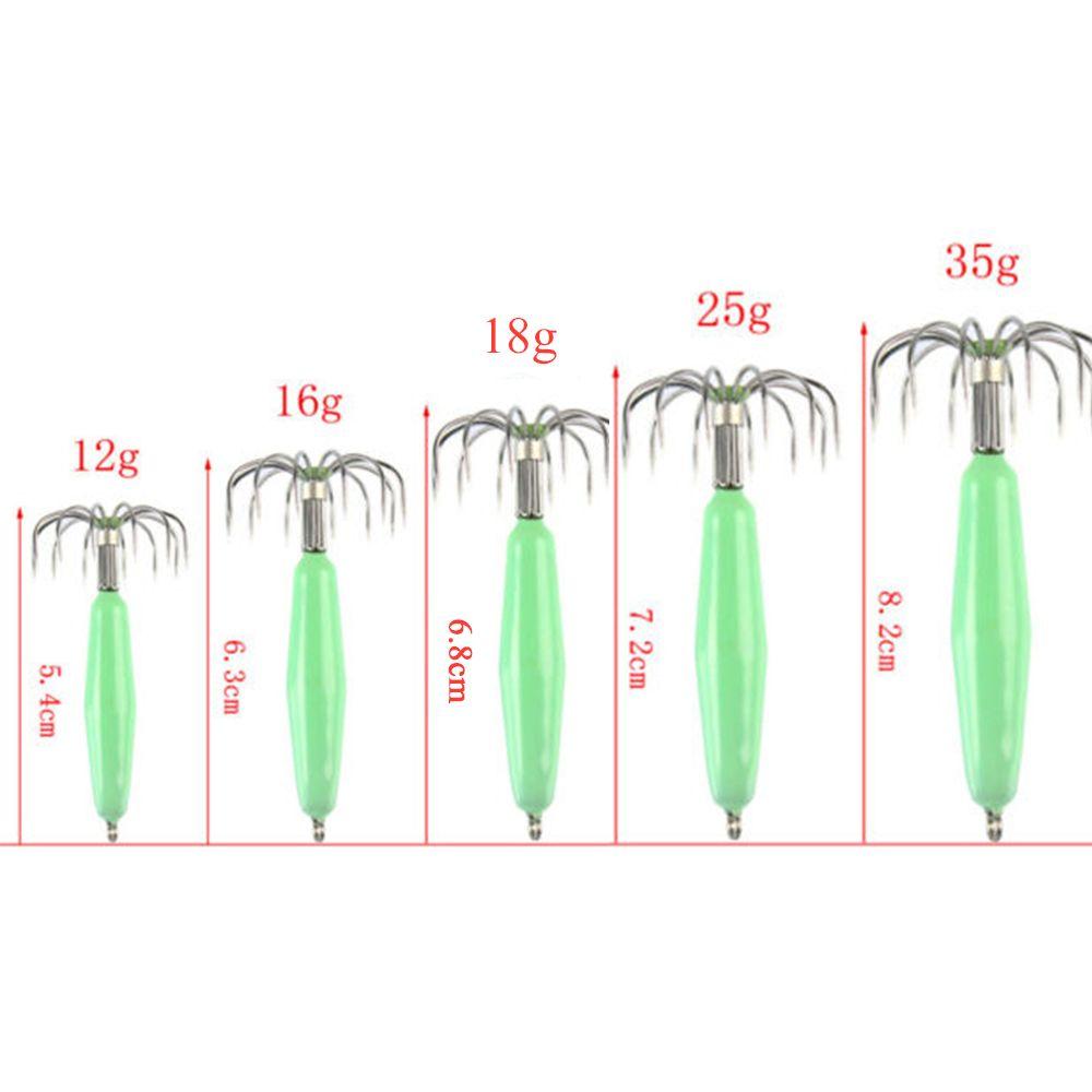 HOT Luminous Jigs Sleeve-fish Squid Hook Fishing Tackle Wood Shrimp Lures Octopus Bait