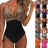 Backless Sexy Color-Block Swimsuit - Women's One-Piece