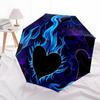 1pc Heart FlameAutomatic Folding Umbrella, Portable & Foldable Design with 8 Ribs, Casual Outdoor Accessory yy250804291