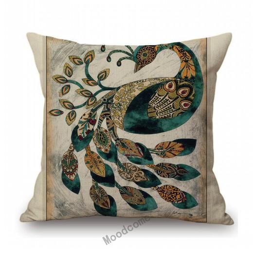 Flamingo Bird Parrots Hand Drawing Illustration Art Cotton Linen Sofa Throw Pillow Case Home Decoration Car Seat Cushion Cover