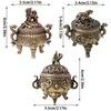 Alloy Incense Burner Animal Foot Plate Three Legged Stove  Tea Ceremony Home Decoration