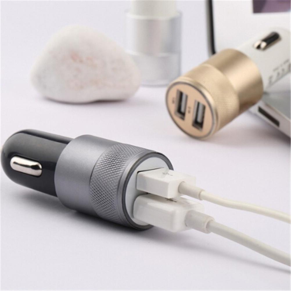DC 3.1A портативное мини 2-портовое USB универсальное быстрое автомобильное зарядное устройство для телефонов ноутбуков