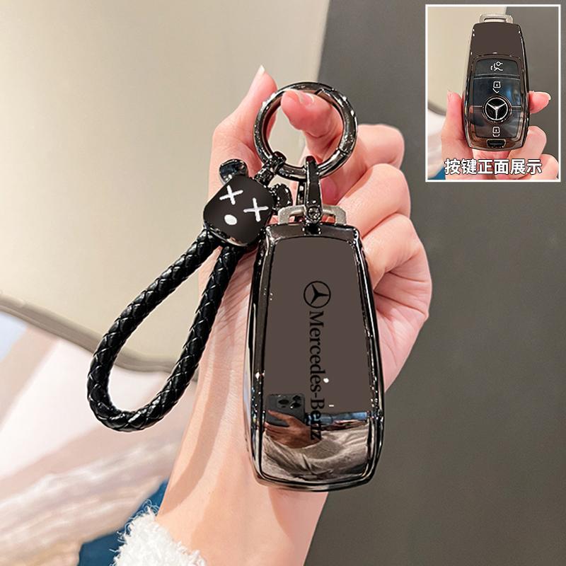 RPO5 Car Key Fob Cover Case Keychain Holder For Mercedes Benz Accessories A200 C180 C200 C300 GLA250 GLC300 GLE400 GLE500