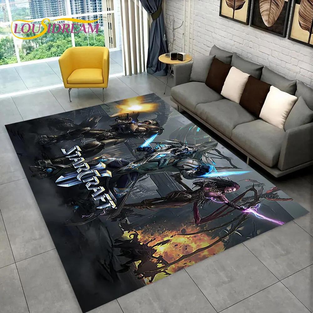 3D HD StarCraft Game Gamer ПК Коврик, Коврик для дома Гостиная Спальня Диван Коврик Декор, детские игры Нескользящий напольный коврик