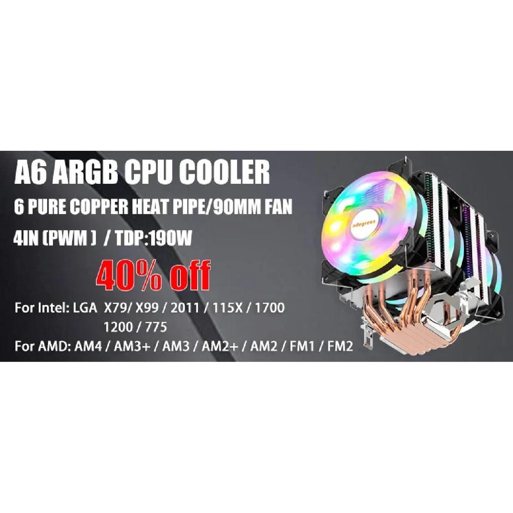 2 heatpipes X99 CPU Air Cooler PC Processor Ventilador For Intel LGA 1366 1150 1151 1155 1200 1700 2011 X79 AM3 AM4 AM5 Radiator